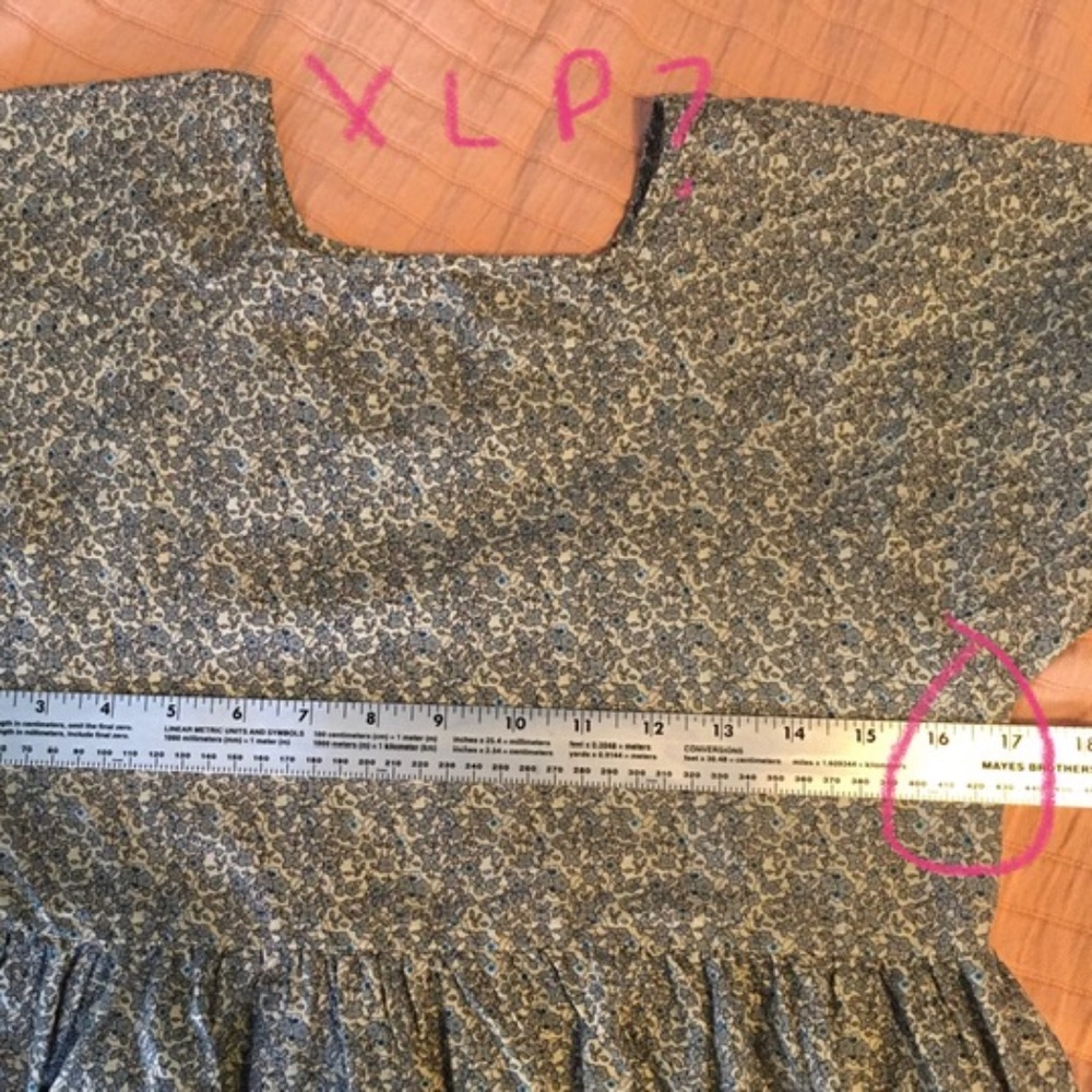 SMALL FITTING- Christy Dawn Theo Dress in Calico Mist -size XLP but runs SMALL!! - Picture 2 of 10